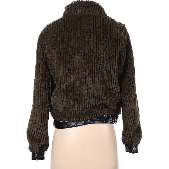 Goldie Faux Fur Bomber Jacket XS - Picture 3 of 3